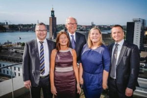FMV Sekretariat MISWG: Erik Welleman, Ywonne Colegate, Berndt Fredriksson, Karolina Nilsson och Thomas Palfelt. Foto: Ola Jacobsen 
