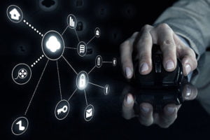 Businessman using mouse
